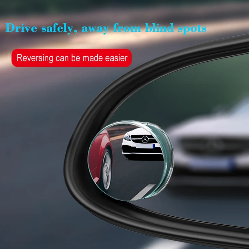 1 Pair Car Blind Spot Mirrors 360° Rotatable Adjustable Wide Angle Rear View