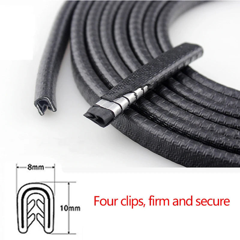 Universal Car Door Edge Protector Strip Door Guard Trim for Doors, Trunk & Hood