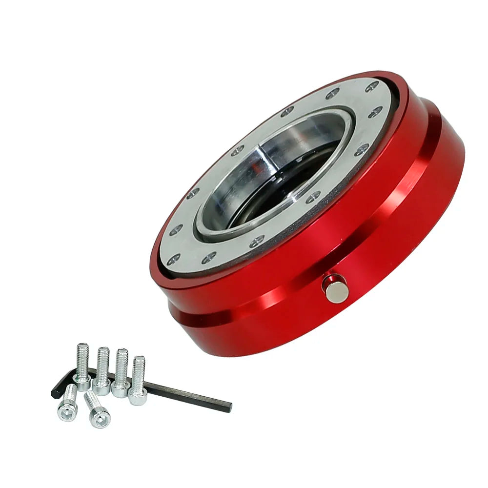 6-Hole Thin Steering Wheel Quick Release Hub Adapter Snap Off Boss Kit