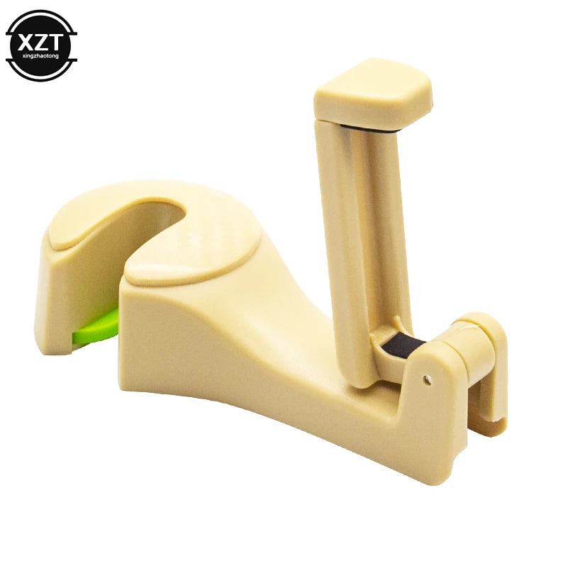 2-in-1 Car Headrest Hook with Phone Holder Multifunction Seat Back Bag Hanger