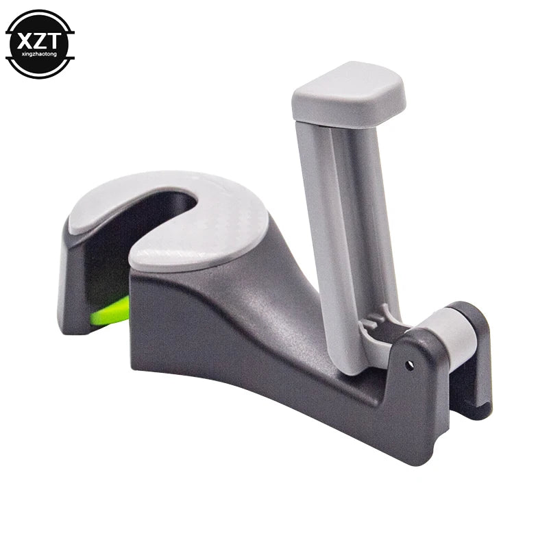 2-in-1 Car Headrest Hook with Phone Holder Multifunction Seat Back Bag Hanger