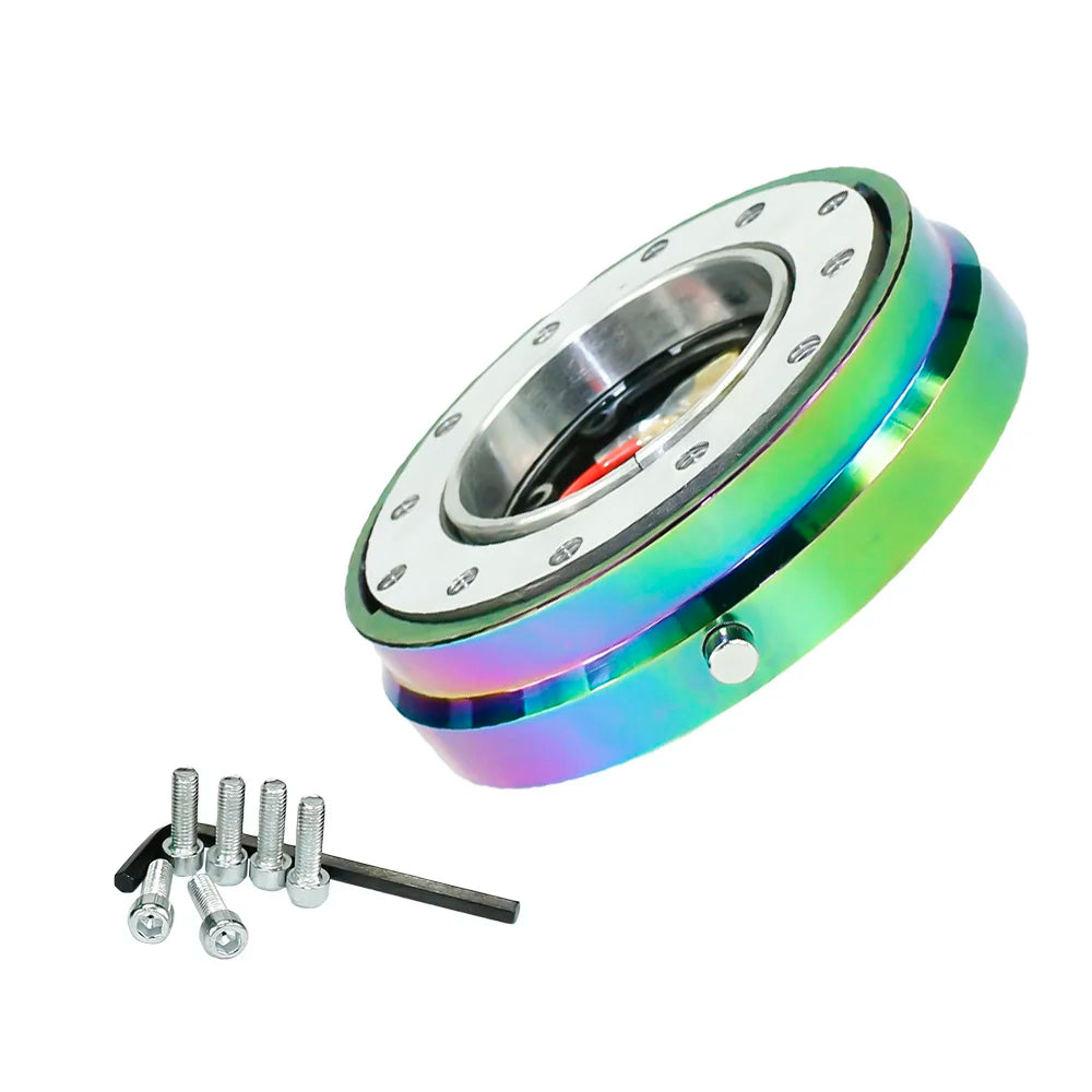 6-Hole Thin Steering Wheel Quick Release Hub Adapter Snap Off Boss Kit