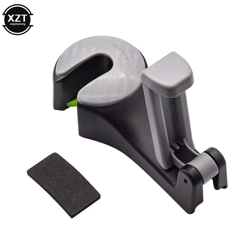 2-in-1 Car Headrest Hook with Phone Holder Multifunction Seat Back Bag Hanger