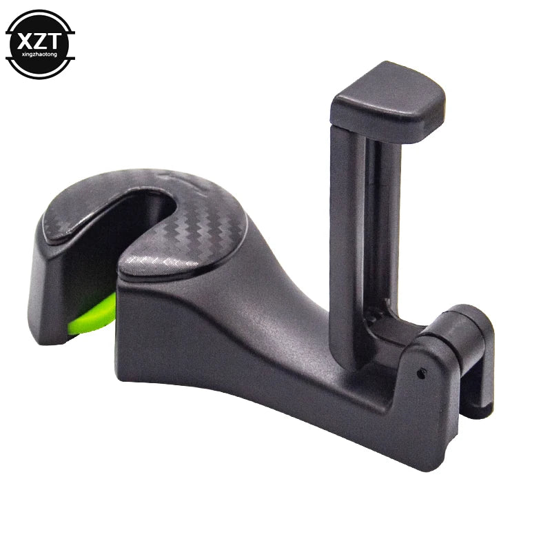 2-in-1 Car Headrest Hook with Phone Holder Multifunction Seat Back Bag Hanger