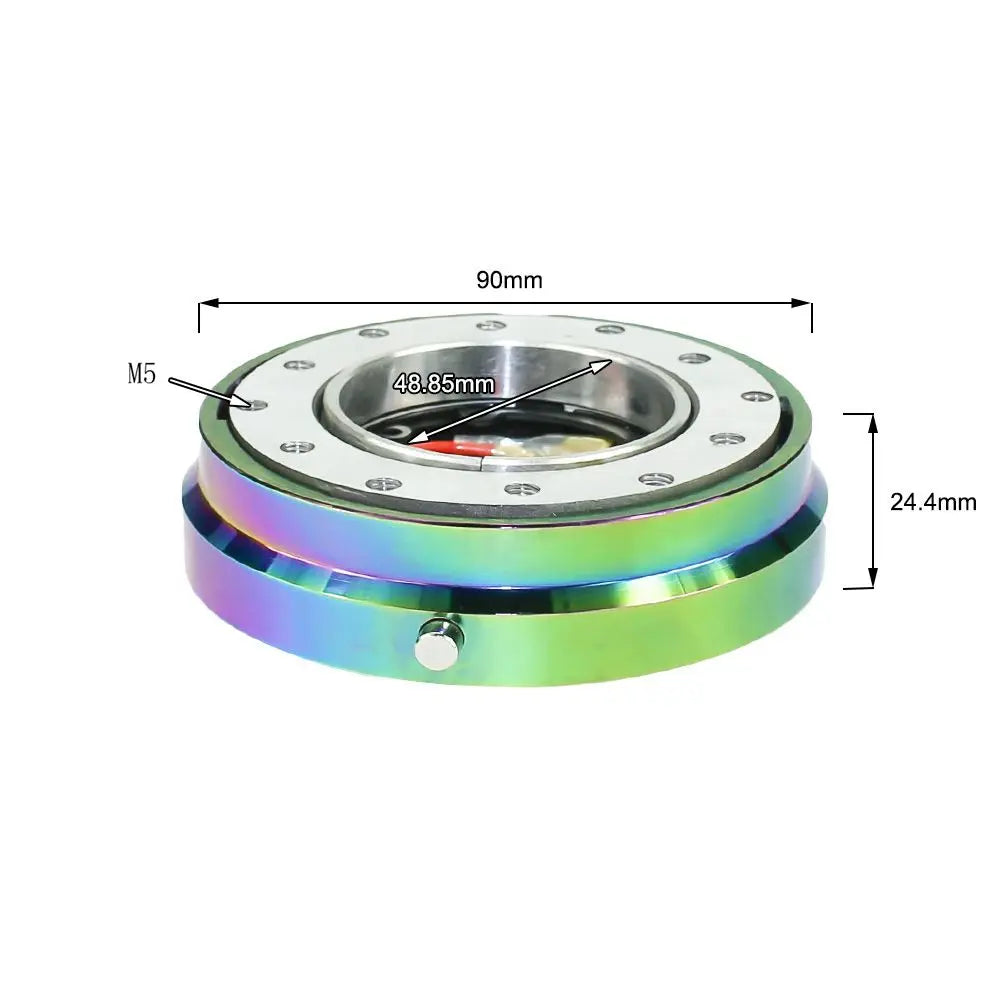 6-Hole Thin Steering Wheel Quick Release Hub Adapter Snap Off Boss Kit