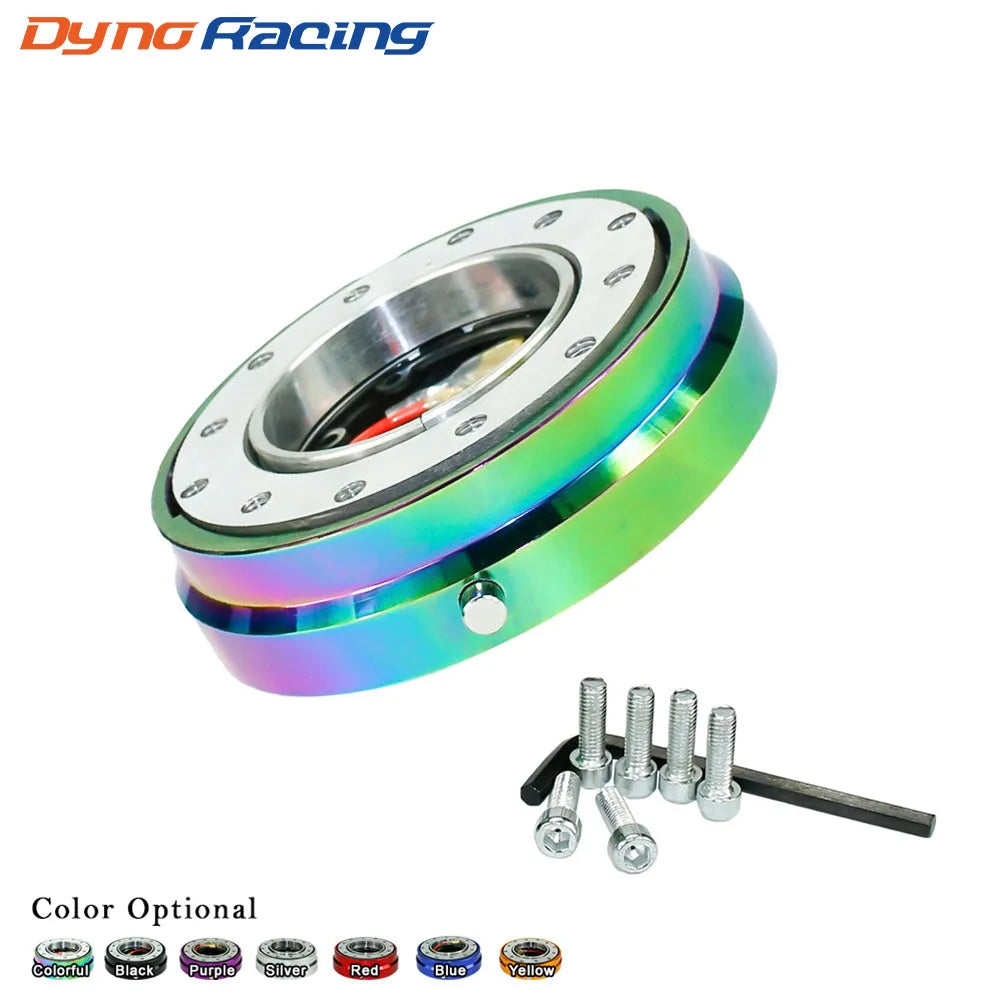 6-Hole Thin Steering Wheel Quick Release Hub Adapter Snap Off Boss Kit