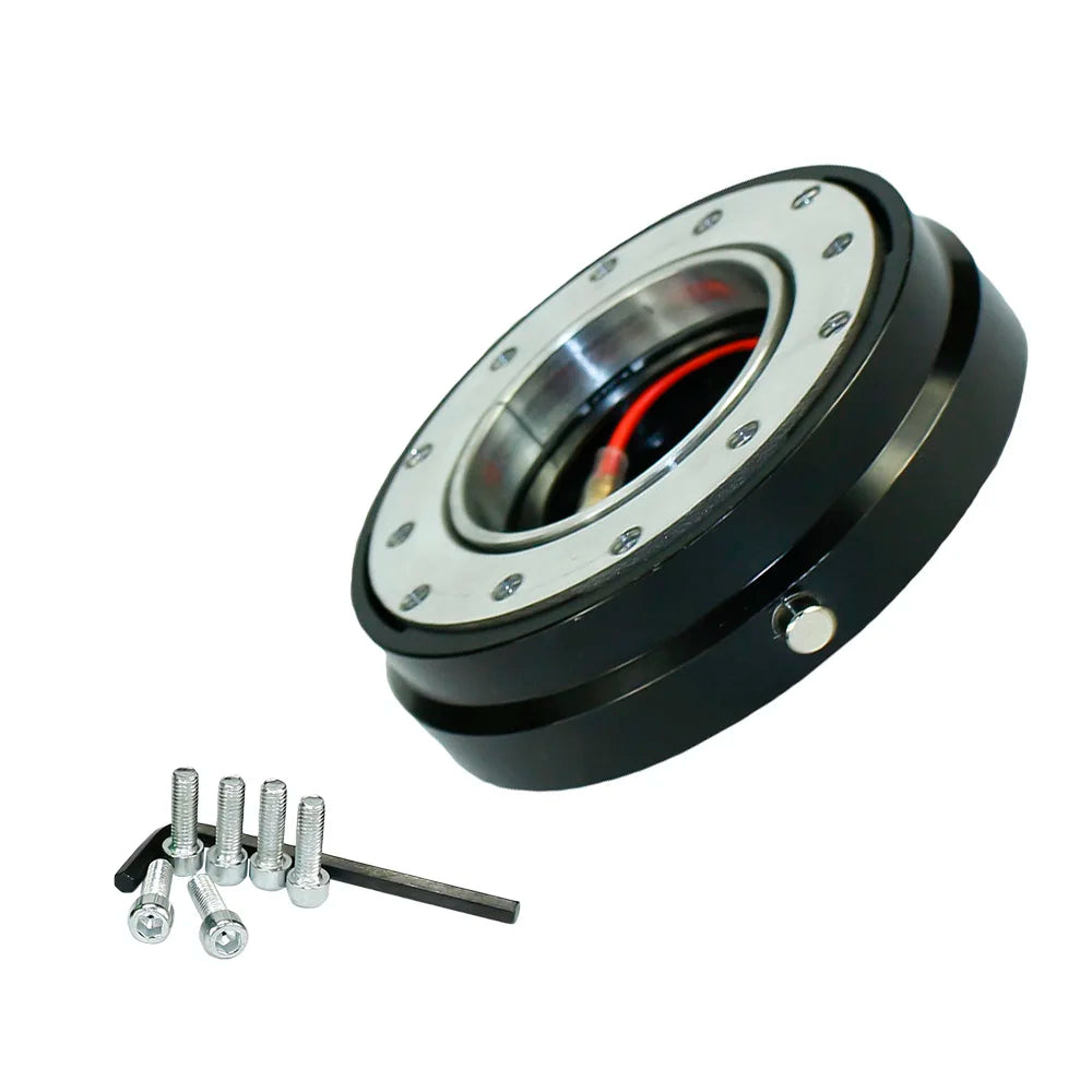 6-Hole Thin Steering Wheel Quick Release Hub Adapter Snap Off Boss Kit