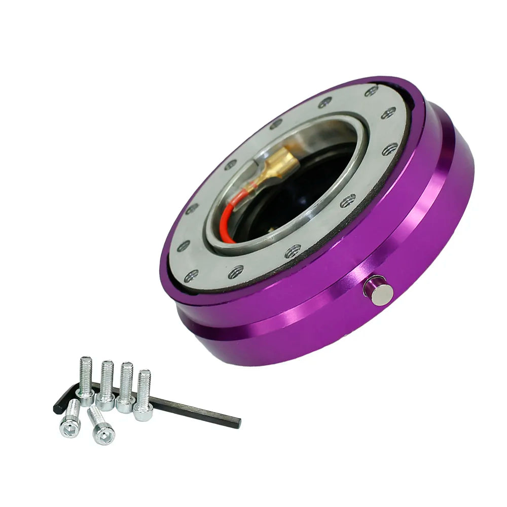 6-Hole Thin Steering Wheel Quick Release Hub Adapter Snap Off Boss Kit