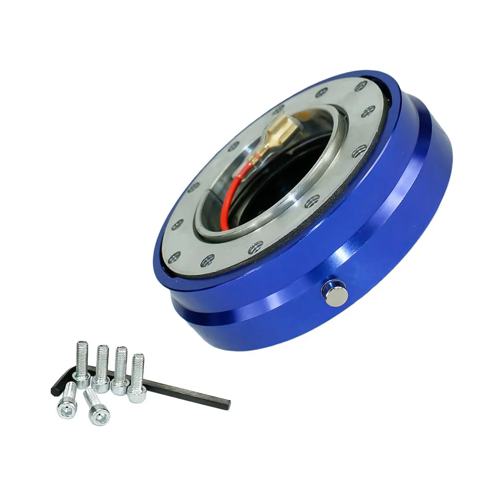 6-Hole Thin Steering Wheel Quick Release Hub Adapter Snap Off Boss Kit