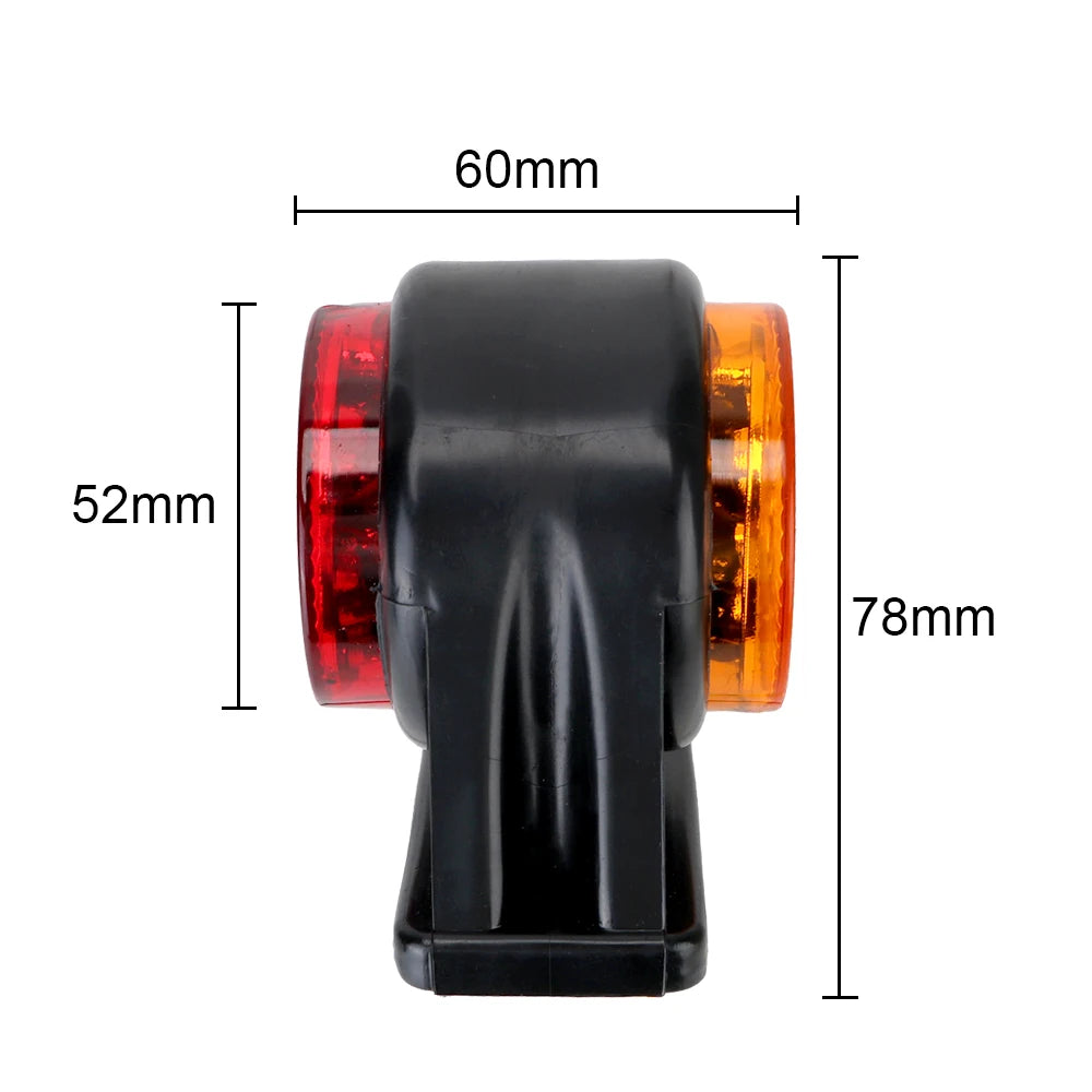 12V/24V LED Side Marker Lights Truck Trailer Position Turn Signal Brake & Parking Lamps