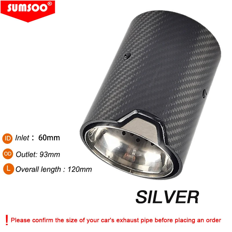 1Pcs Carbon Fiber Exhaust Tip for BMW M2 F87 M3 F80 M4 F82 F83