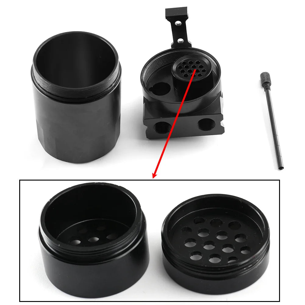 Universal Baffled Aluminum Oil Catch Can Tank Breather Filter OCC-1020A