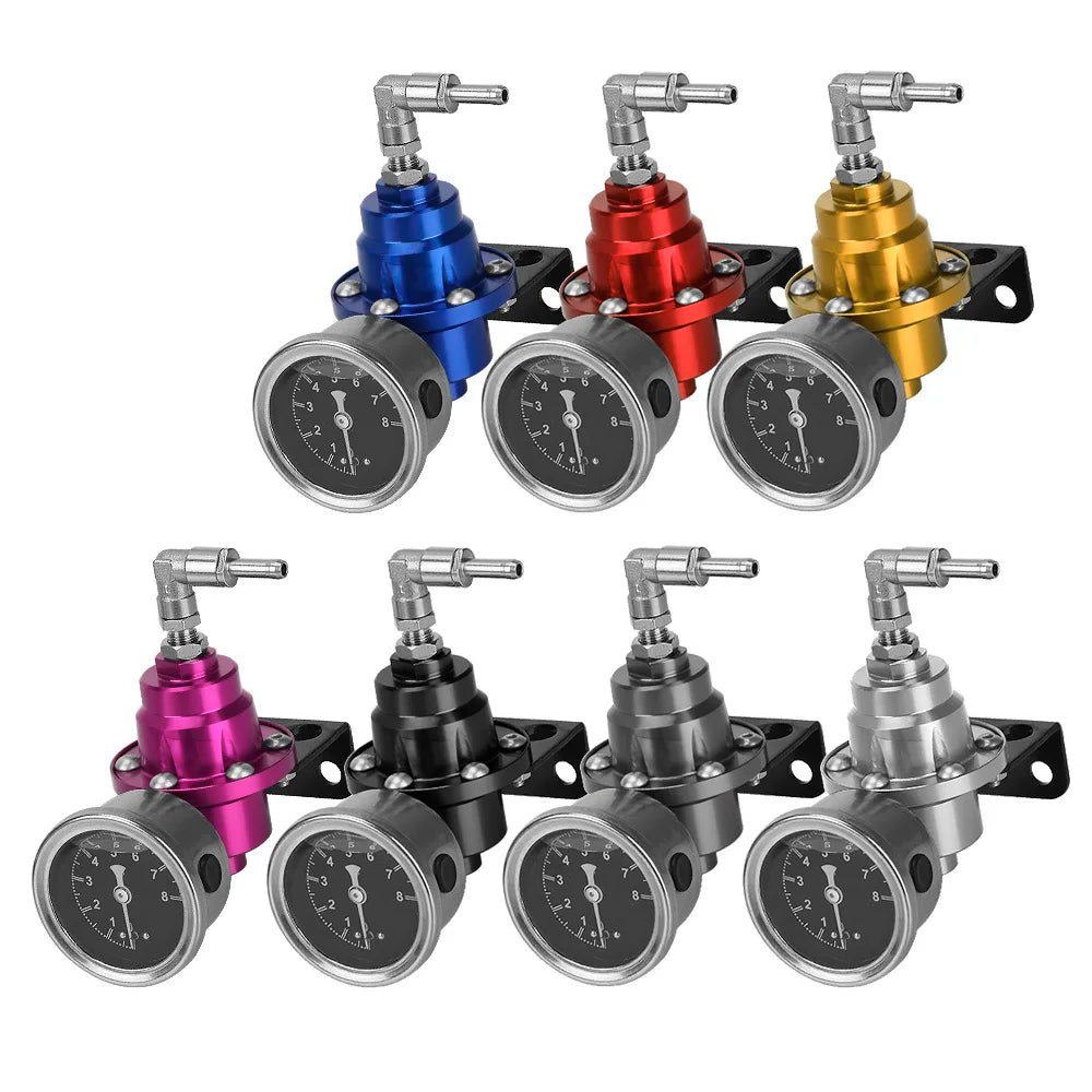 Universal Adjustable Fuel Pressure Regulator Kit with Gauge Fuel Pressure Regulator