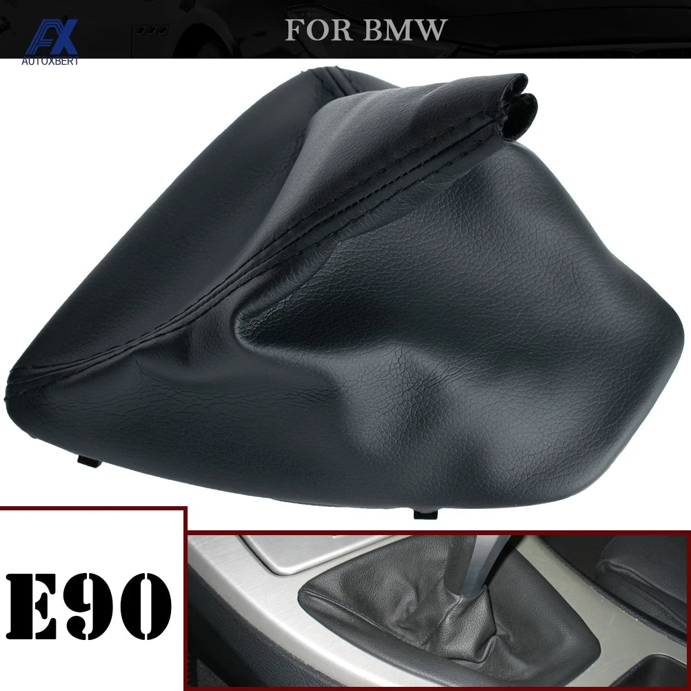 Manual Gear Shift Knob with Leather Gaiter Boot for BMW E90 E91 E92 E93