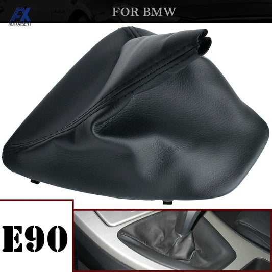 Manual Gear Shift Knob with Leather Gaiter Boot for BMW E90 E91 E92 E93
