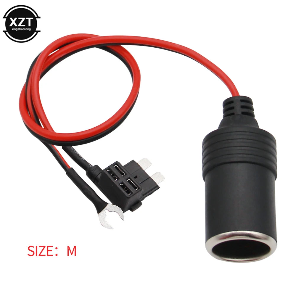 Universal 12V DC Cigarette Lighter Power Adapter Plug with Fuse