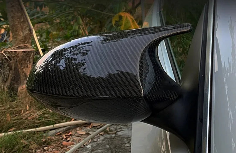M3 Style Carbon Fiber Look Mirror Cover Caps for BMW 1 Series & 3 Series