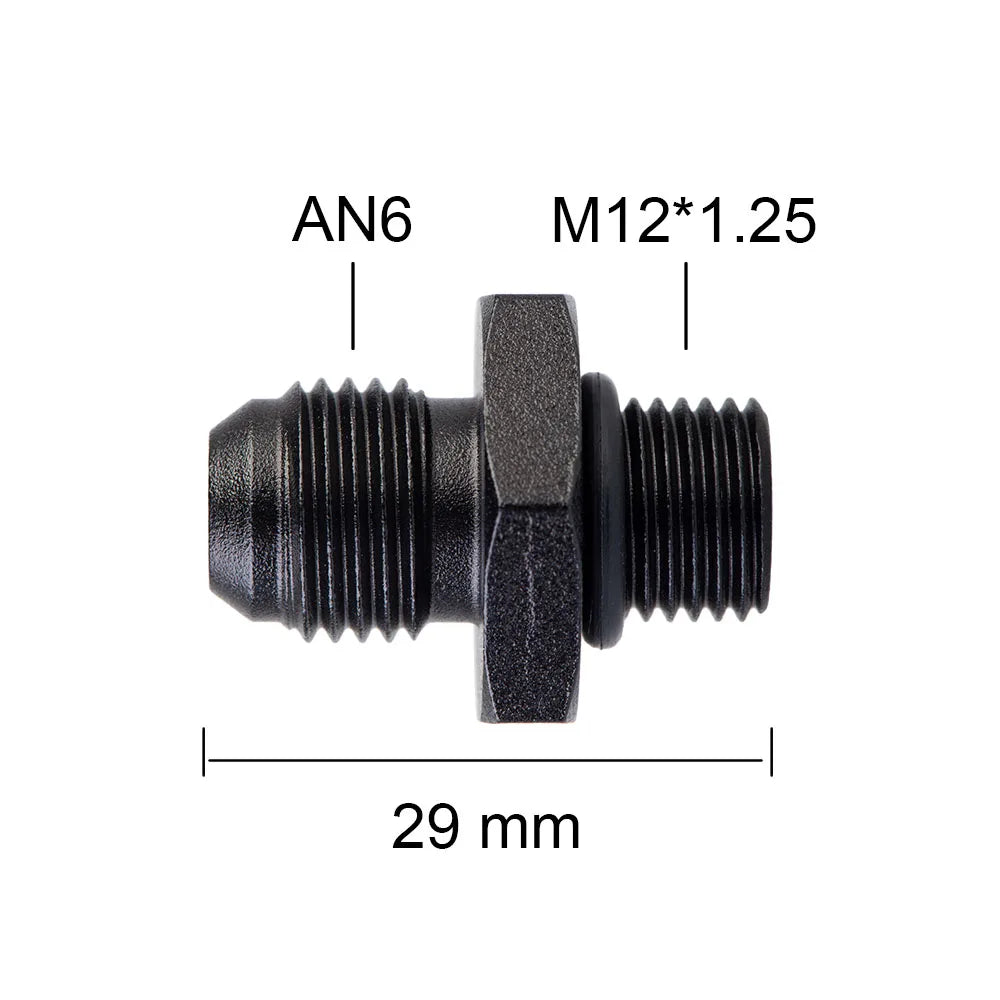 Universal 6AN AN6 to M10 M12x1.25/1.5 AN6 TO m16 M14x1.5 AN6 TO 1/4 3/8 1/2 npt