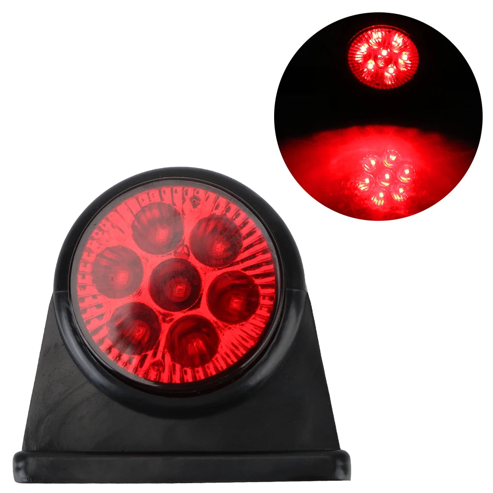 12V/24V LED Side Marker Lights Truck Trailer Position Turn Signal Brake & Parking Lamps