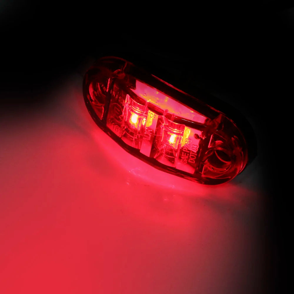 12V/24V LED Trailer Side Marker Lights Truck Clearance Turn Signal Brake