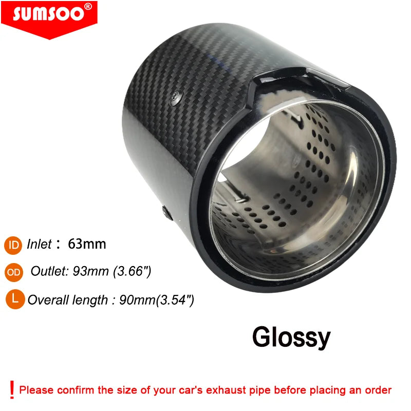 1 x Carbon Fiber Exhaust Tip for BMW M2 M3 M4 M135i M235i M140i M240i