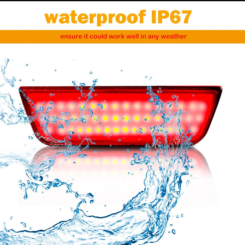 F1 Style LED Rear Fog Light Strobe Brake Tail Lamp Nissan Juke Rogue Murano