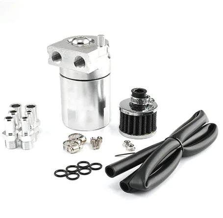 Universal Baffled Aluminum Oil Catch Can Tank Breather Filter OCC-1020A