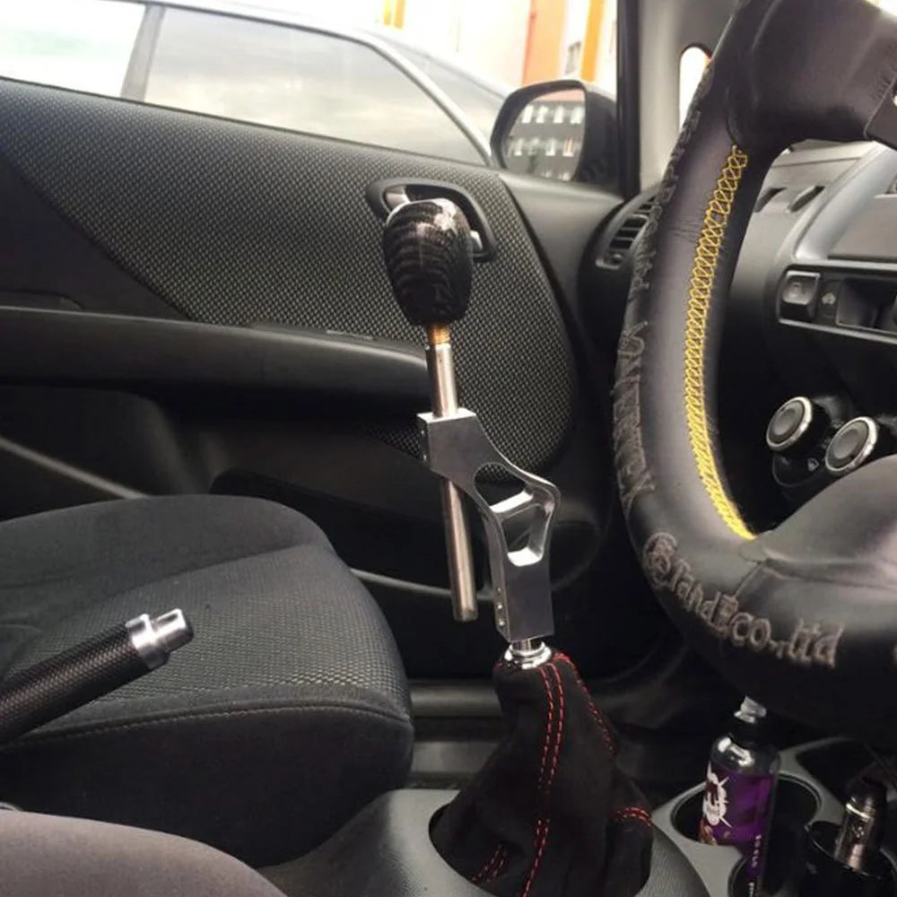 RASTP RS-SFN032 Oval Carbon Fiber Manual Gear Shift Knob 3 Adapters JDM Style