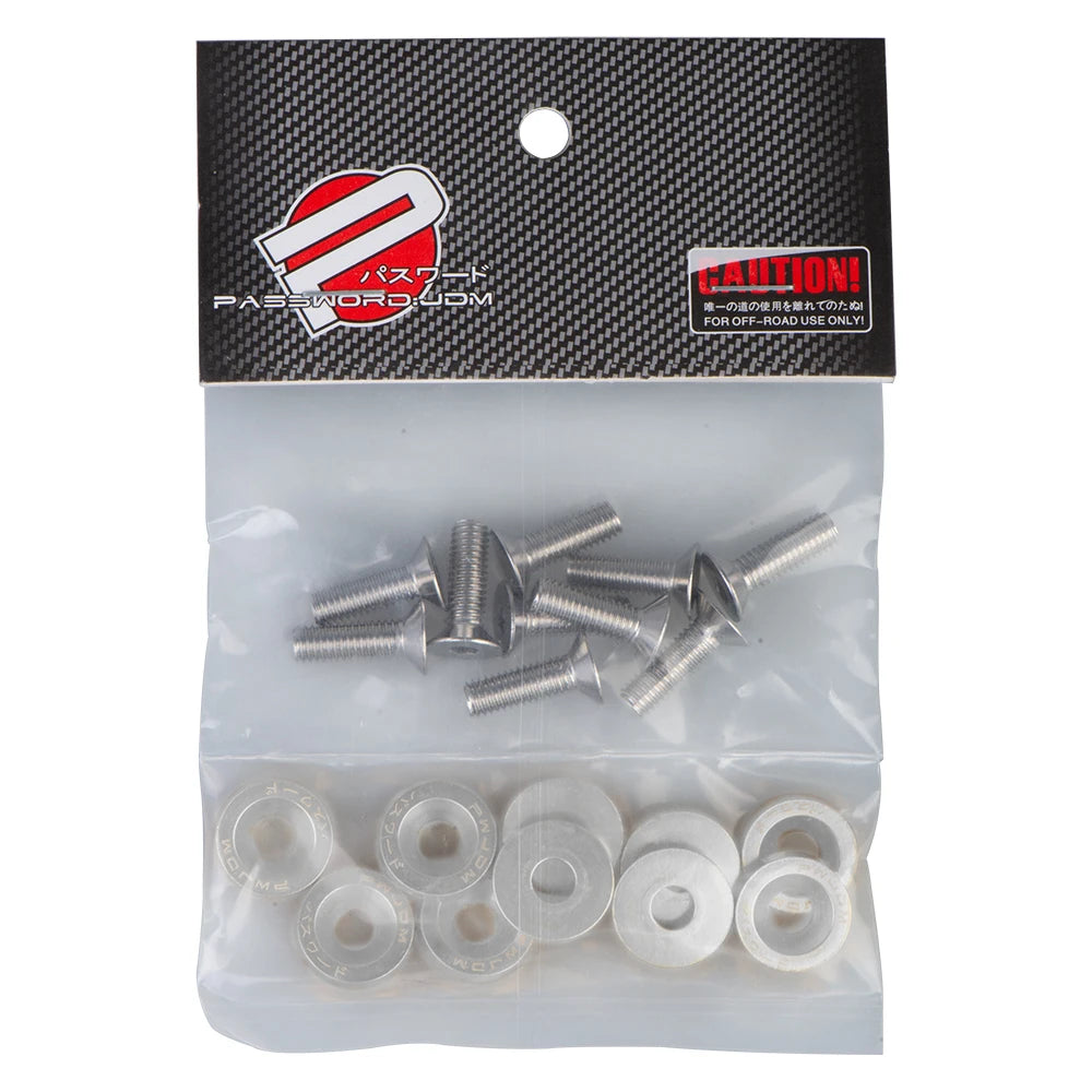 10PCS Universal M6 JDM Fender Washer & License Plate Bolt Kit Decorative