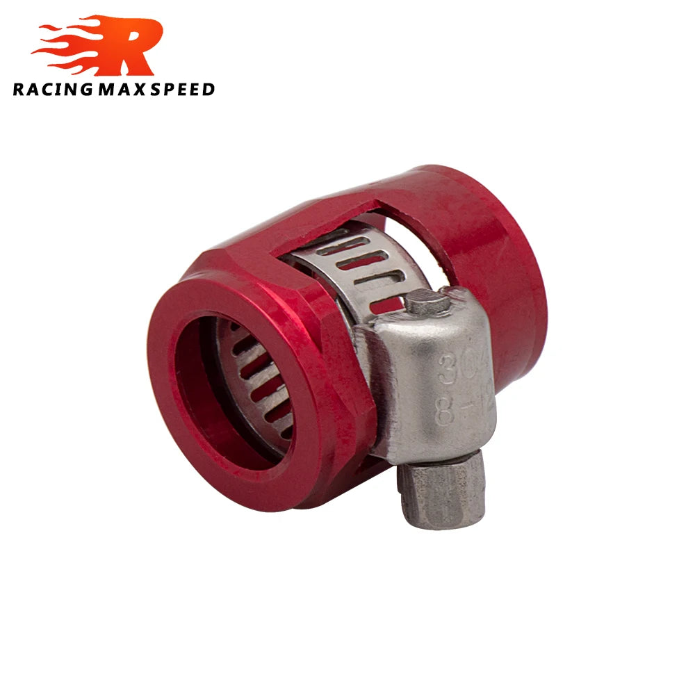 AN6 AN8 AN10 Aluminum Fuel Hose Clamp HEX End Blue Red Black