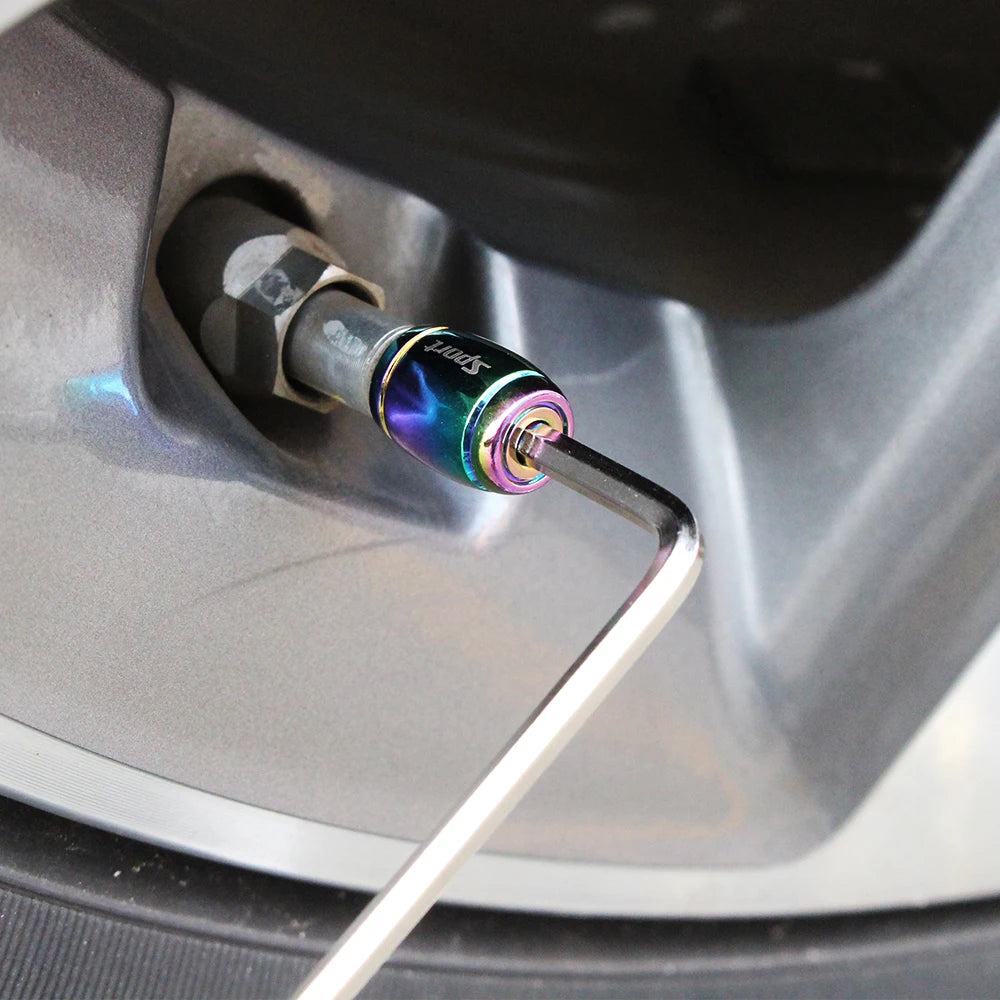Zinc Alloy Anti-Theft Tire Valve Stem Caps Airtight Wheel Valve Covers for Cars