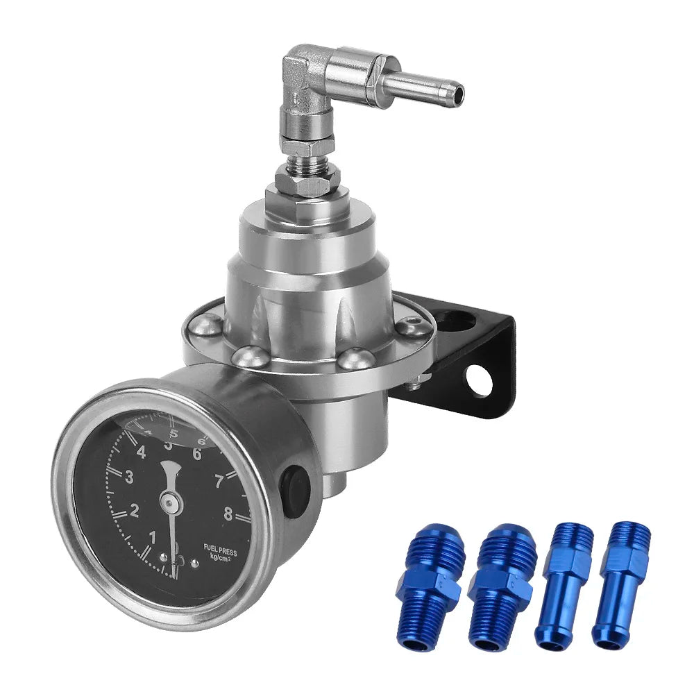 Universal Adjustable Fuel Pressure Regulator Kit with Gauge Fuel Pressure Regulator