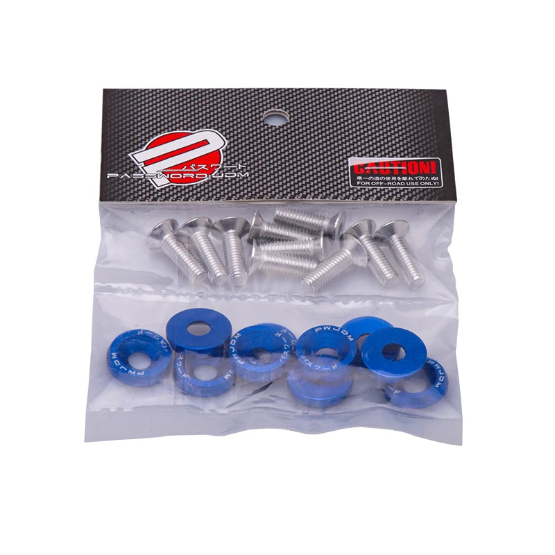 10PCS Universal M6 JDM Fender Washer & License Plate Bolt Kit Decorative