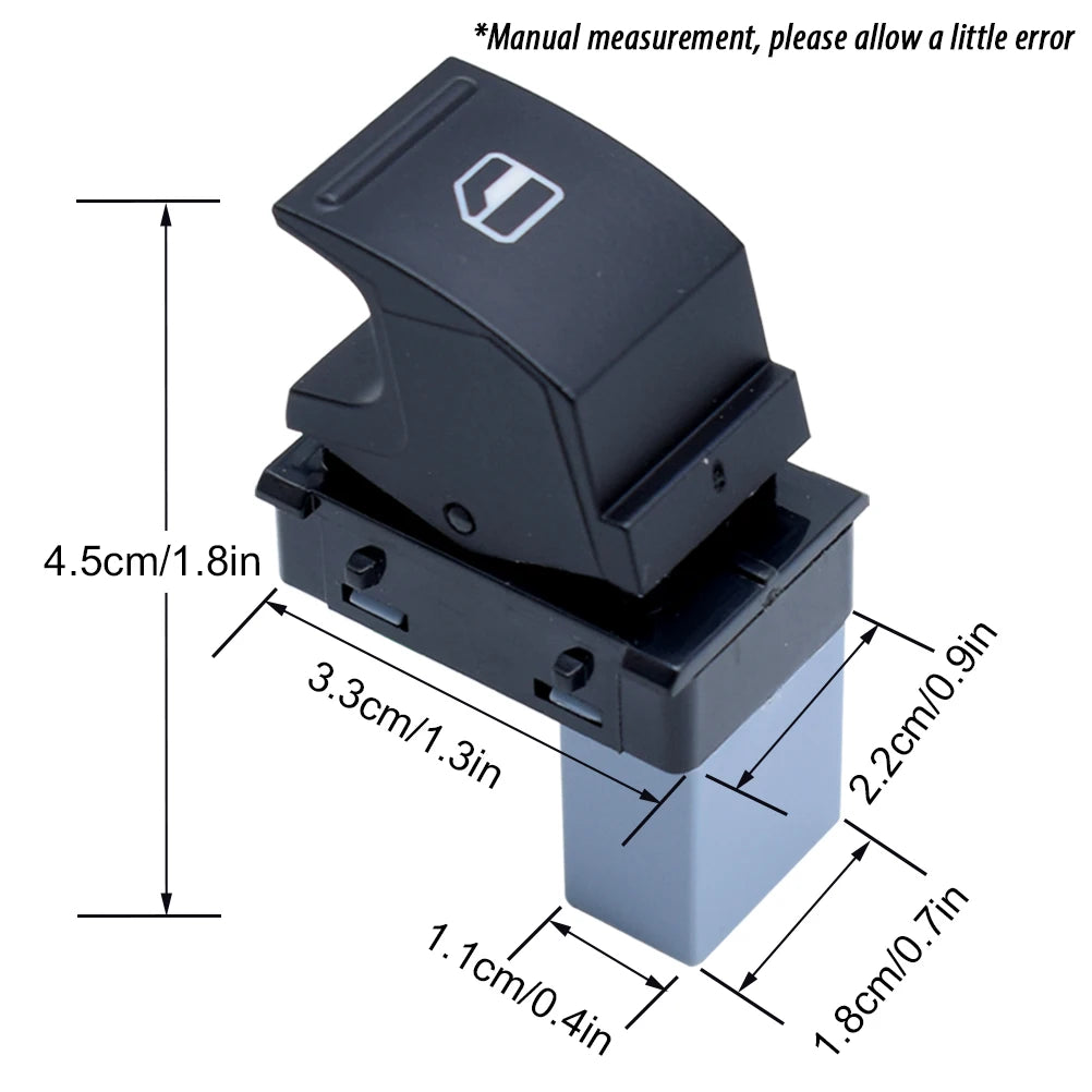 Passenger Side Power Window Lifter Switch for SEAT Leon Ibiza Alhambra Altea