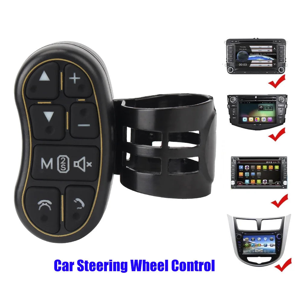 Wireless Steering Wheel Control Switch Car Radio Audio MP3 DVD Universal Kit