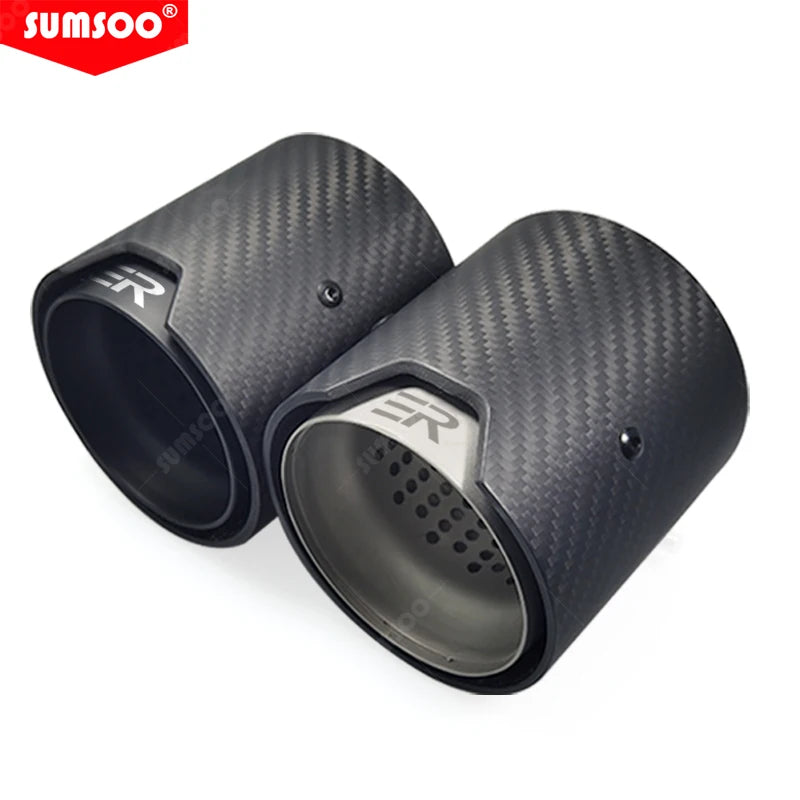 1 x Carbon Fiber Exhaust Tip for BMW M2 M3 M4 M135i M235i M140i M240i