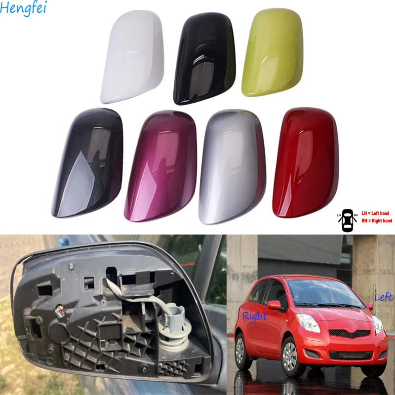 Rearview Mirror Cover Caps Side Mirror Housing Shell for Toyota Yaris 2006–2011