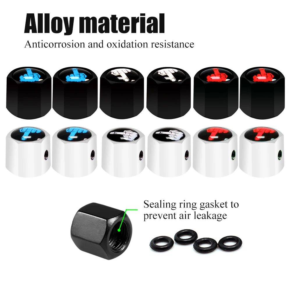 Skull Anti-Theft Tire Valve Stem Caps Locking Dustproof Valve Caps for Cars
