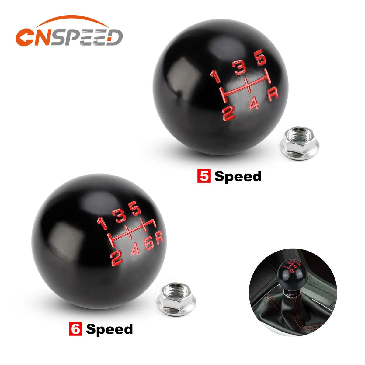 Aluminum 5/6 Speed Ball Gear Shift Knob M10x1.5 for Honda Civic Fit City Type R