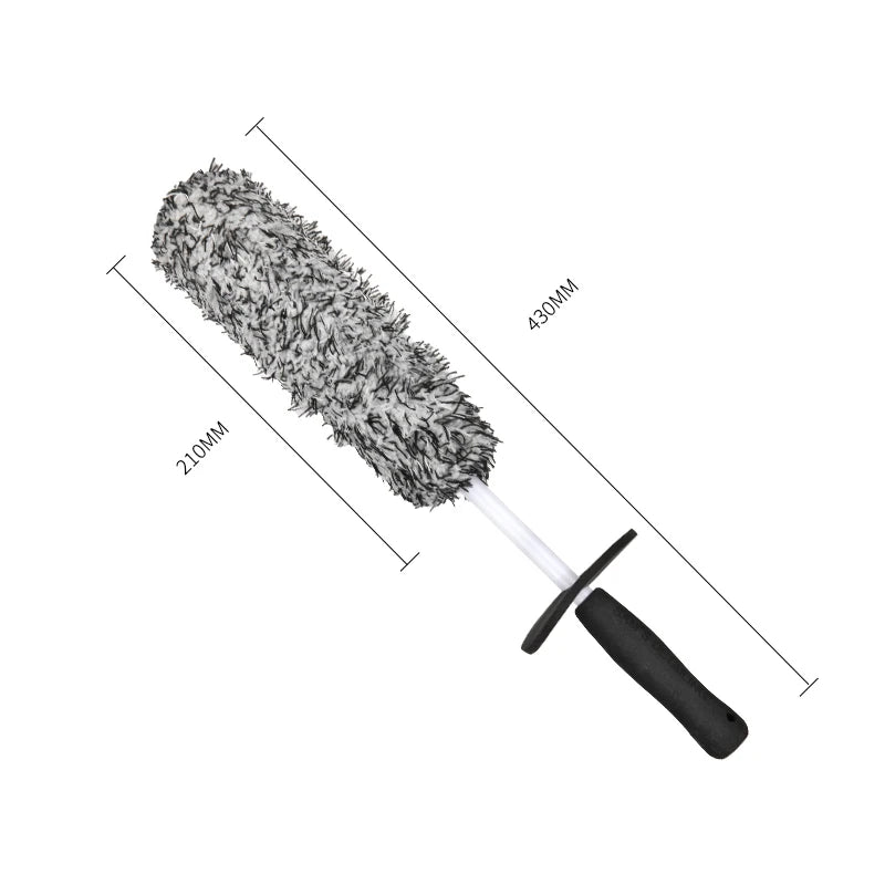 SEAMETAL Microfiber Wheel Brush Plush Rim Tire Cleaner Non Slip Handle