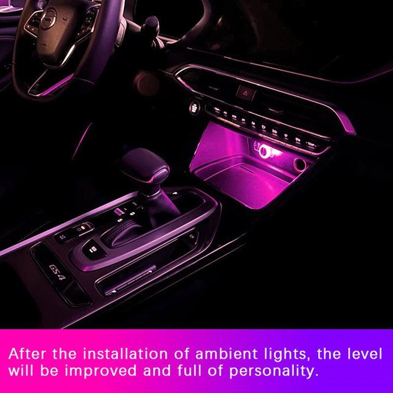 Mini USB LED Ambient Light Car Interior Decorative Atmosphere Lamp