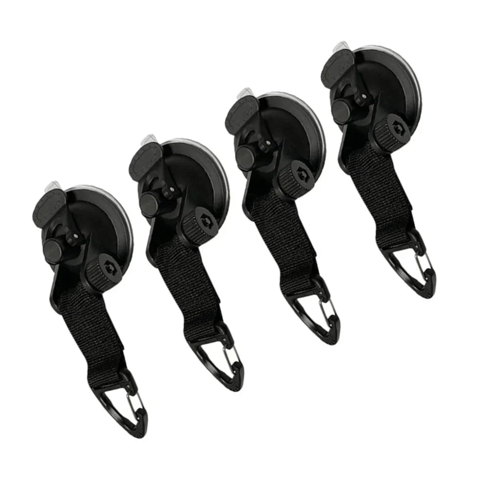 4Pcs Car Tent Suction Cups Buckles Awning Anchors Camping Tent Securing Hooks