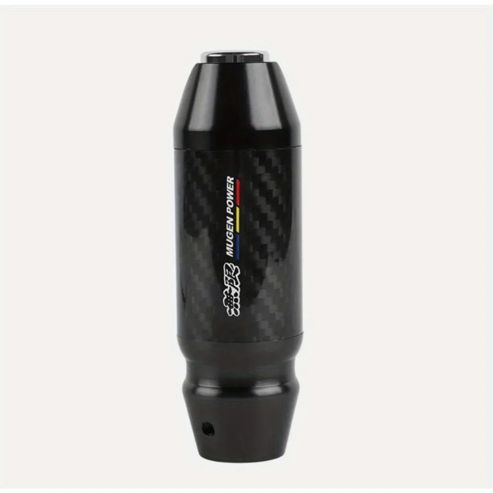 Universal MUGEN Style Carbon Fiber Aluminum Automatic Gear Shift Knob Black