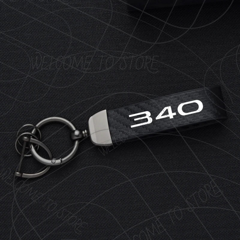 307 317 325 340 Keychain PU Leather Carbon Fiber Zinc Alloy Car Keyring