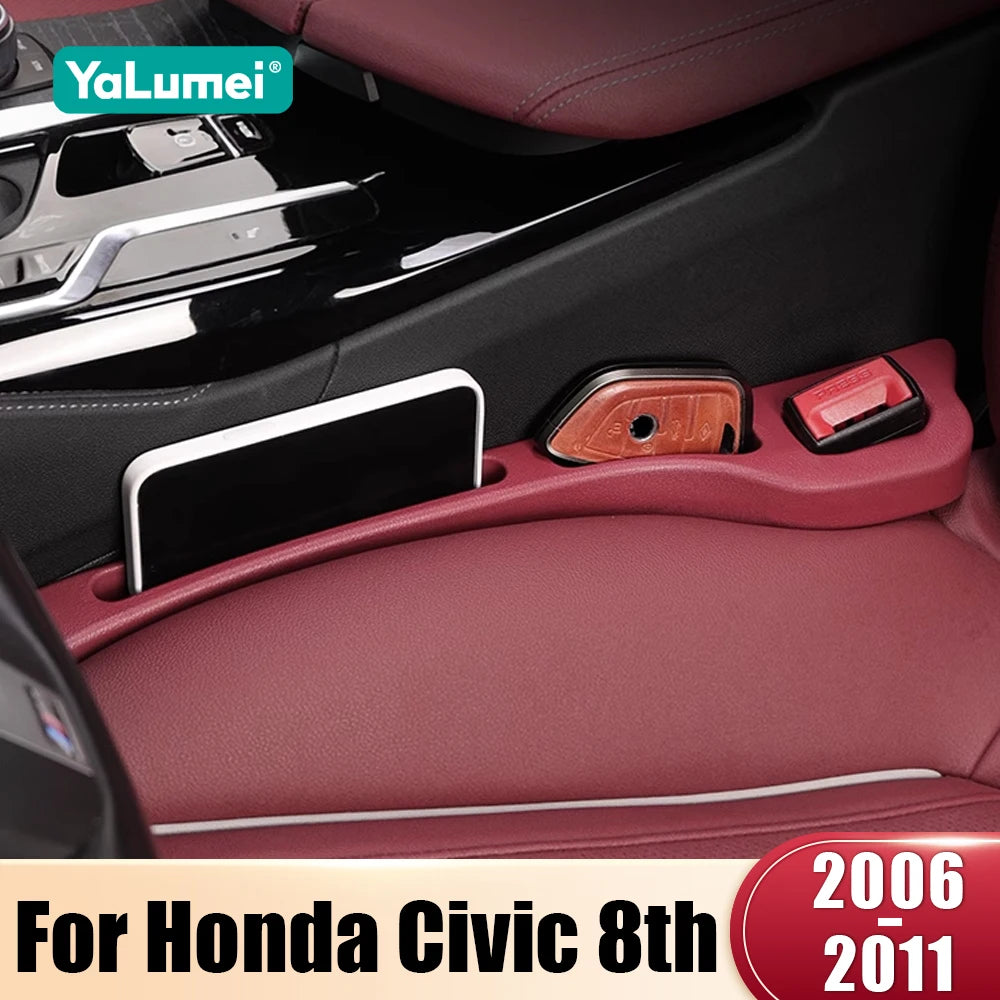 2PCS Car Seat Gap Filler Organizer for Honda Civic 8th Gen MK8 2006–2011