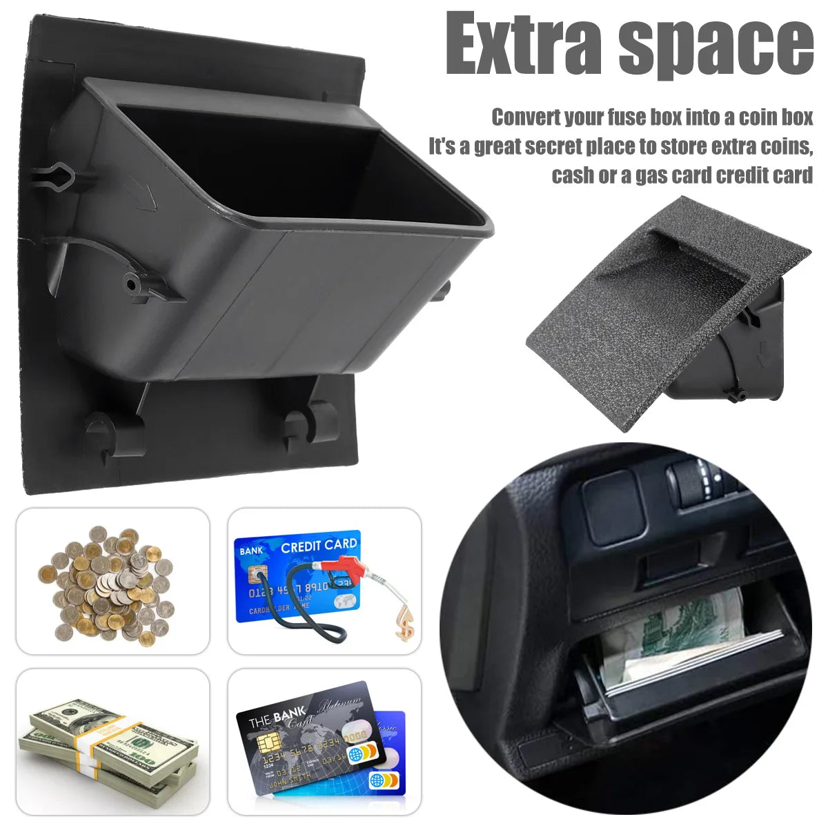 Car Fuse Storage Tray Holder Box for Subaru Outback Forester Legacy Impreza XV