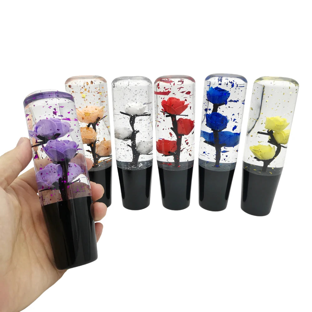15CM Rose Flower Gear Shift Knob M12x1.25 M10x1.5 M10x1.25 M8x1.25