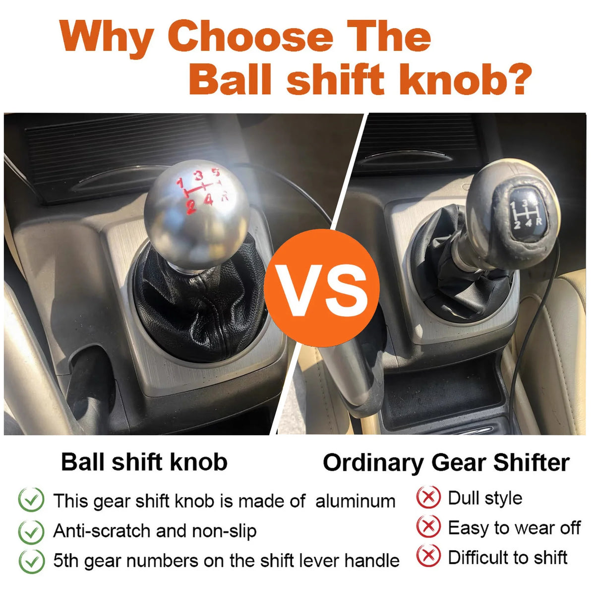 CNSPEED 5 6 10 Speed Aluminum Gear Shift Knob M8 M10 M12 Manual Automatic