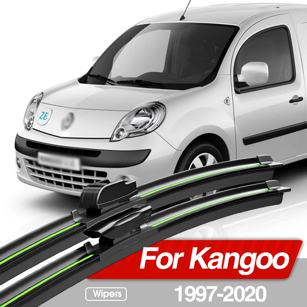 2PCS Front Windshield Wiper Blades for Renault Kangoo I & II 1997–2020
