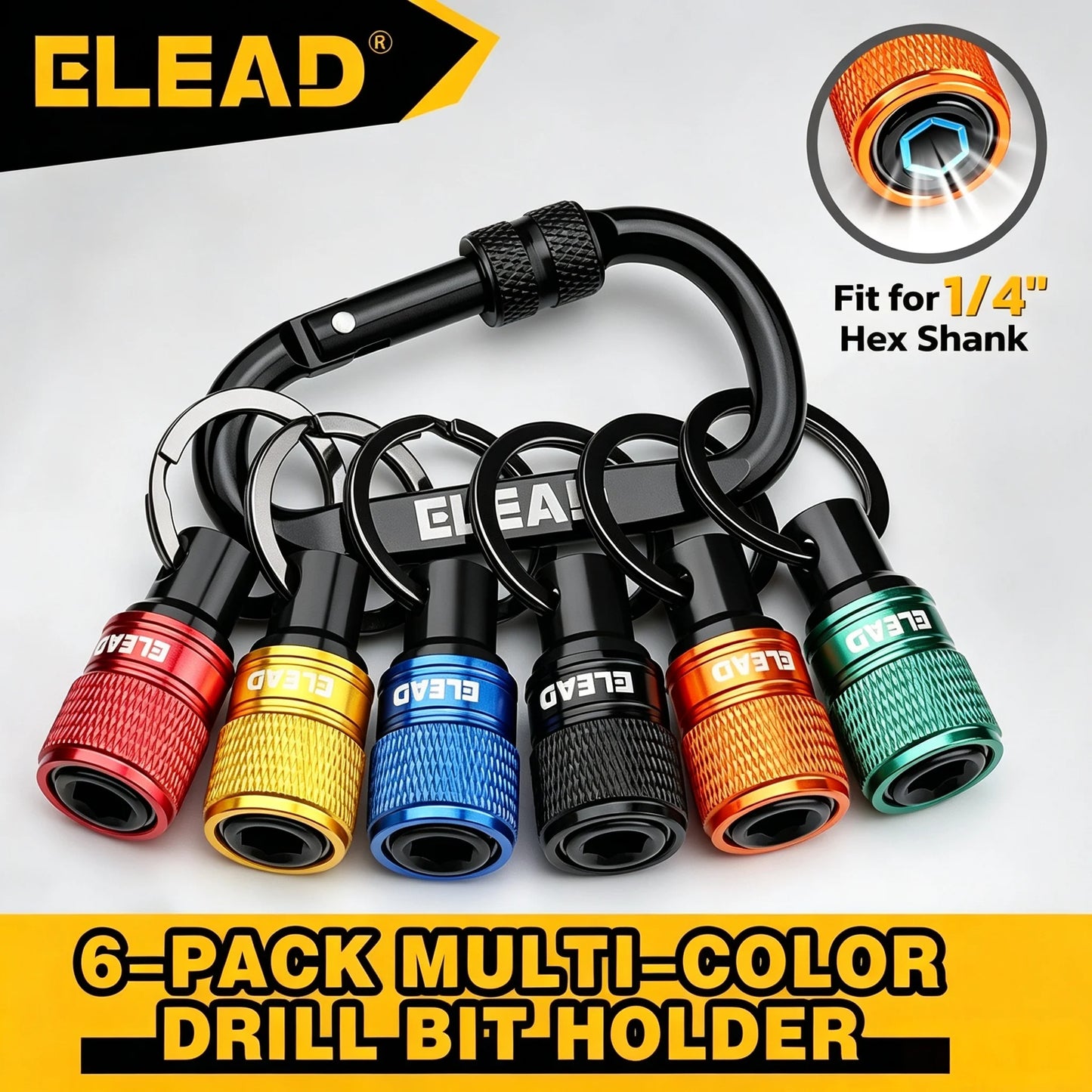 6Pcs 1/4" Hex Shank Screwdriver Bit Holder Extension Rod Quick Change